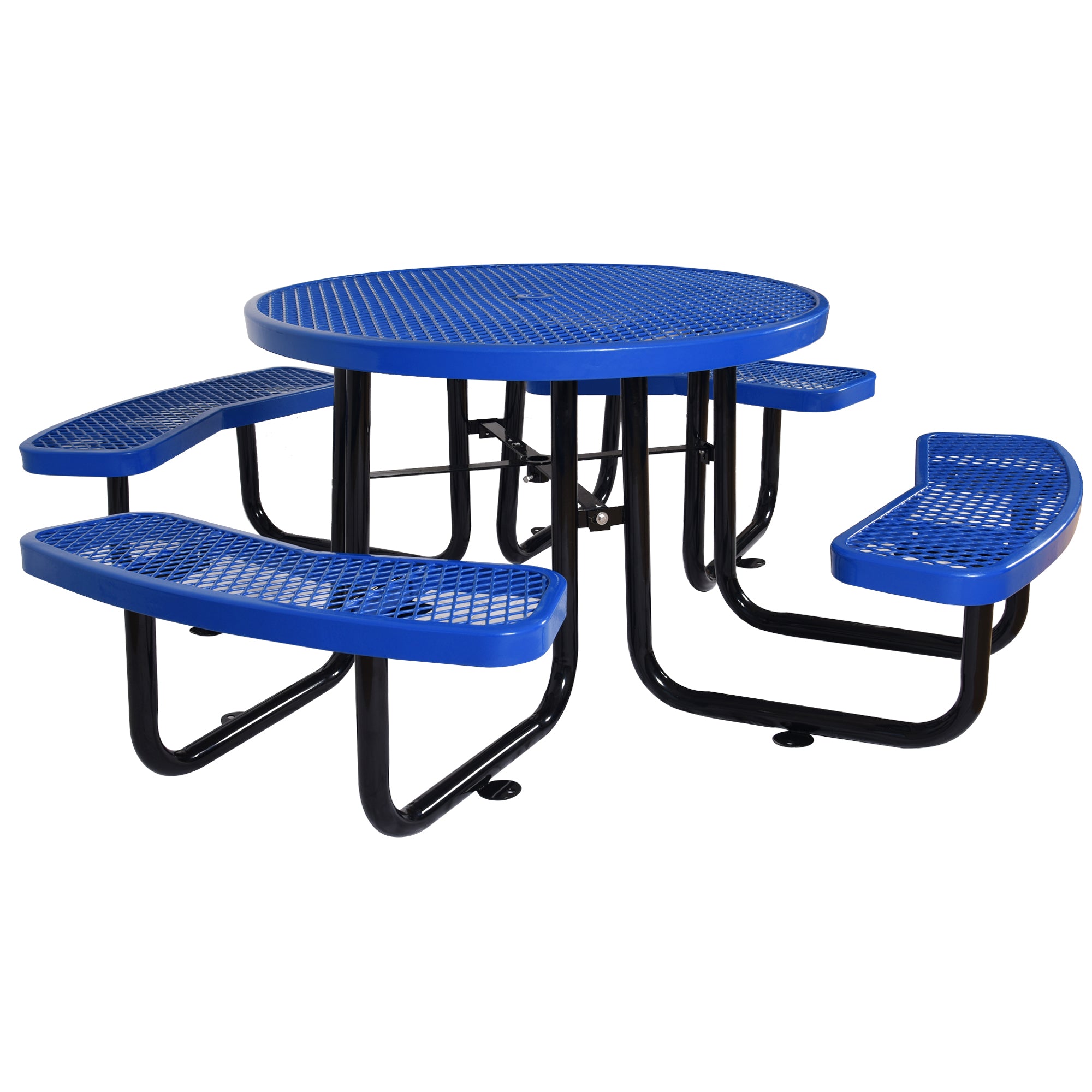 Round Outdoor Steel Picnic Table 46"
