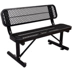 4 Ft. Outdoor Steel Bench With Backrest