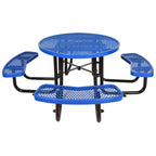 Round Outdoor Steel Picnic Table 46"