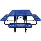 Square Outdoor Steel Picnic Table 46"
