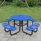 Round Outdoor Steel Picnic Table 46"