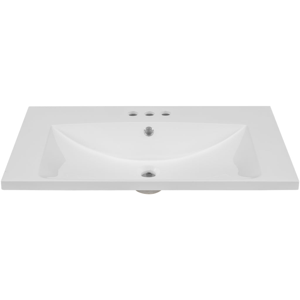 30" Single Bathroom Vanity Top with Ceramic