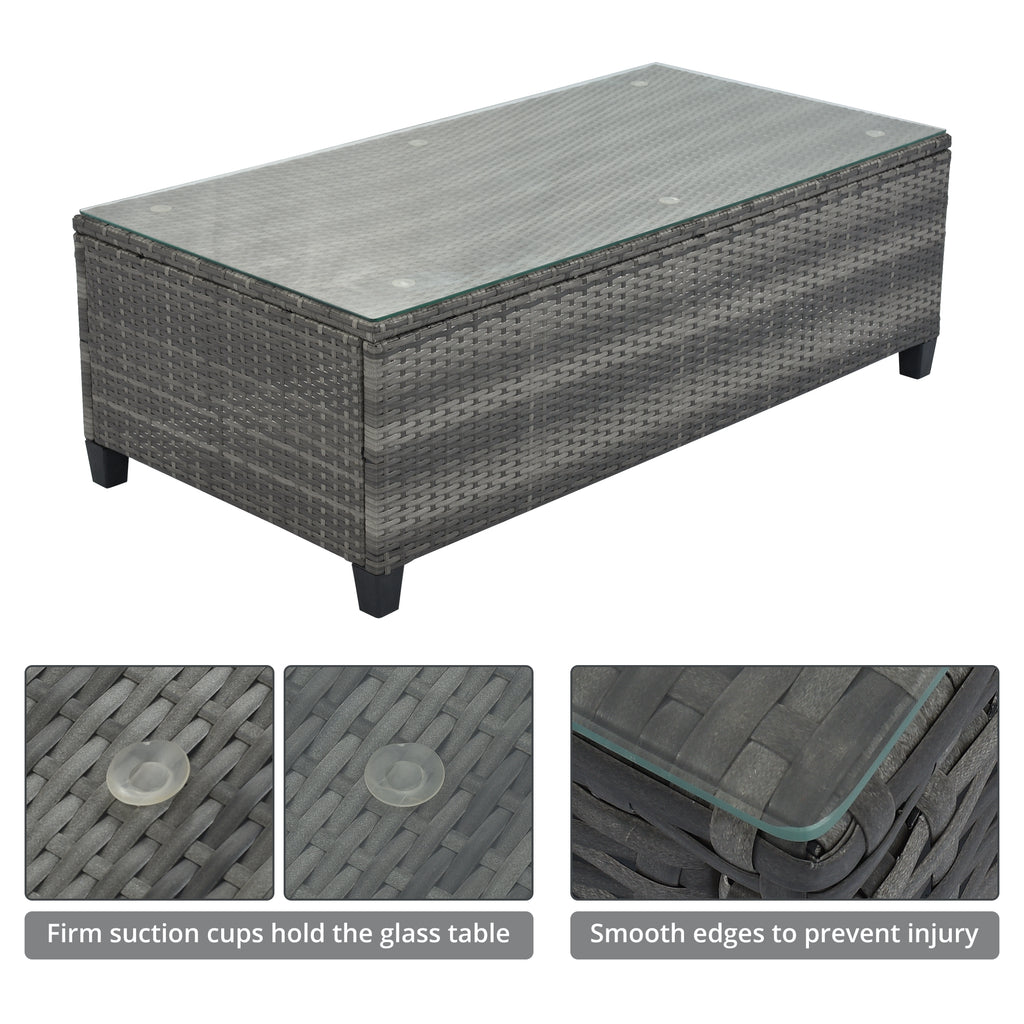 8-Pieces Outdoor Wicker Round Sofa Set