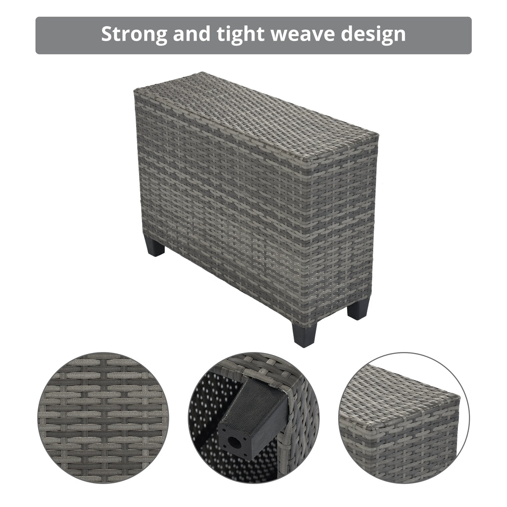 8-Pieces Outdoor Wicker Round Sofa Set