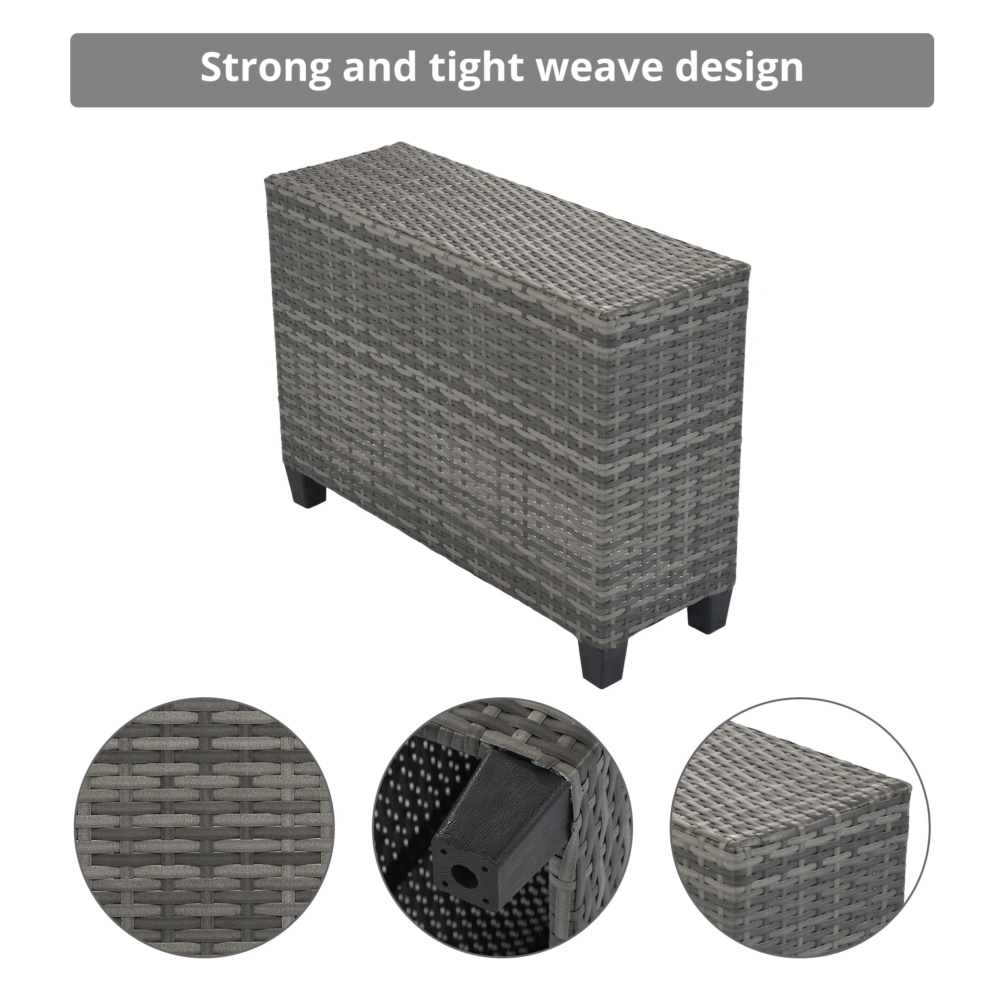 8-Pieces Outdoor Wicker Round Sofa Set