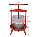 Stainless Steel Fruit and Wine Press 3.69 Gallon/14L