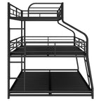 Twin XL/Full XL/Queen Triple Bunk Bed with Long and Short Ladder