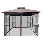 10x10 Outdoor Patio Gazebo Canopy Tent with Ventilated Double Roof