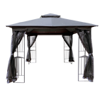 10x10 Outdoor Patio Gazebo Tent with Ventilated Double Roof