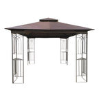 10x10 Outdoor Patio Gazebo Canopy Tent with Ventilated Double Roof