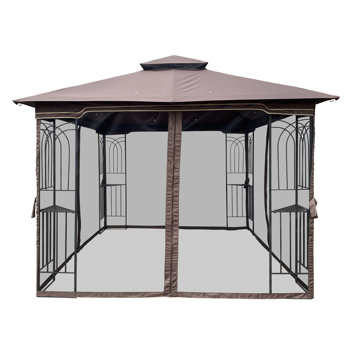 10x10 Outdoor Patio Gazebo Canopy Tent with Ventilated Double Roof