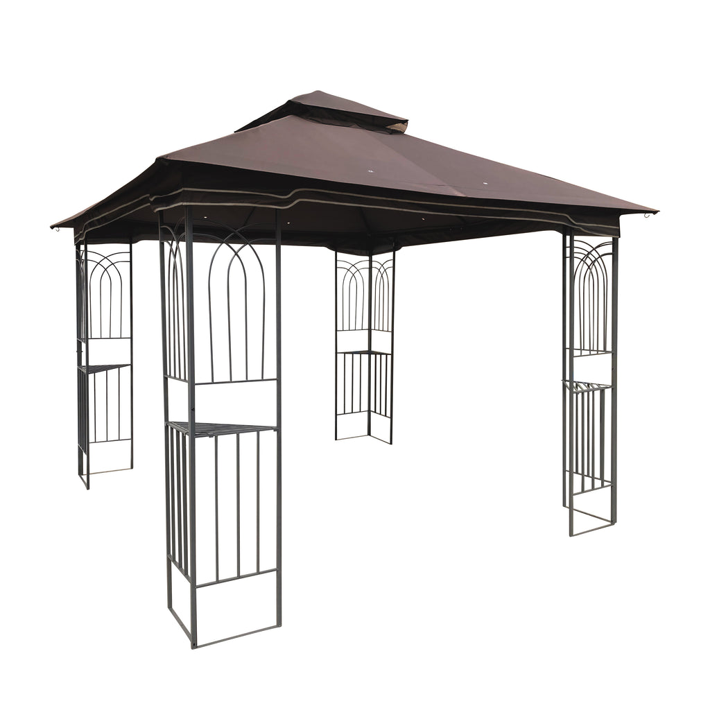 10x10 Outdoor Patio Gazebo Canopy Tent with Ventilated Double Roof