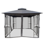 10x10 Outdoor Patio Gazebo Tent with Ventilated Double Roof