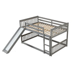 Full Over Full Bunk Bed with Slide and Ladder