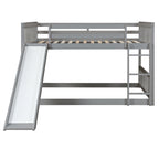 Full Over Full Bunk Bed with Slide and Ladder
