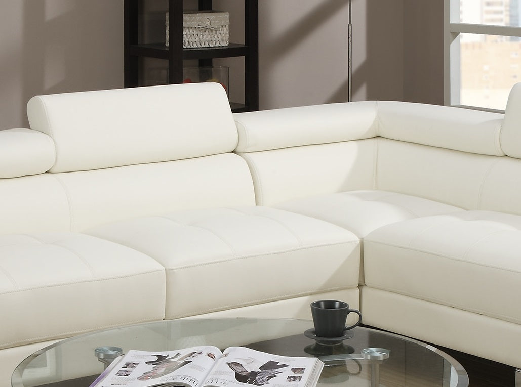 White Color Sectional Living Room Furniture