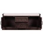 TREXM Storage Bench with 2 Drawers and 2 Cabinets