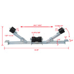 Boat Trailer Bottom Support Bracket with Keel Rollers