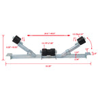 Boat Trailer Bottom Support Bracket with Keel Rollers
