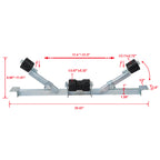 Boat Trailer Bottom Support Bracket with Keel Rollers