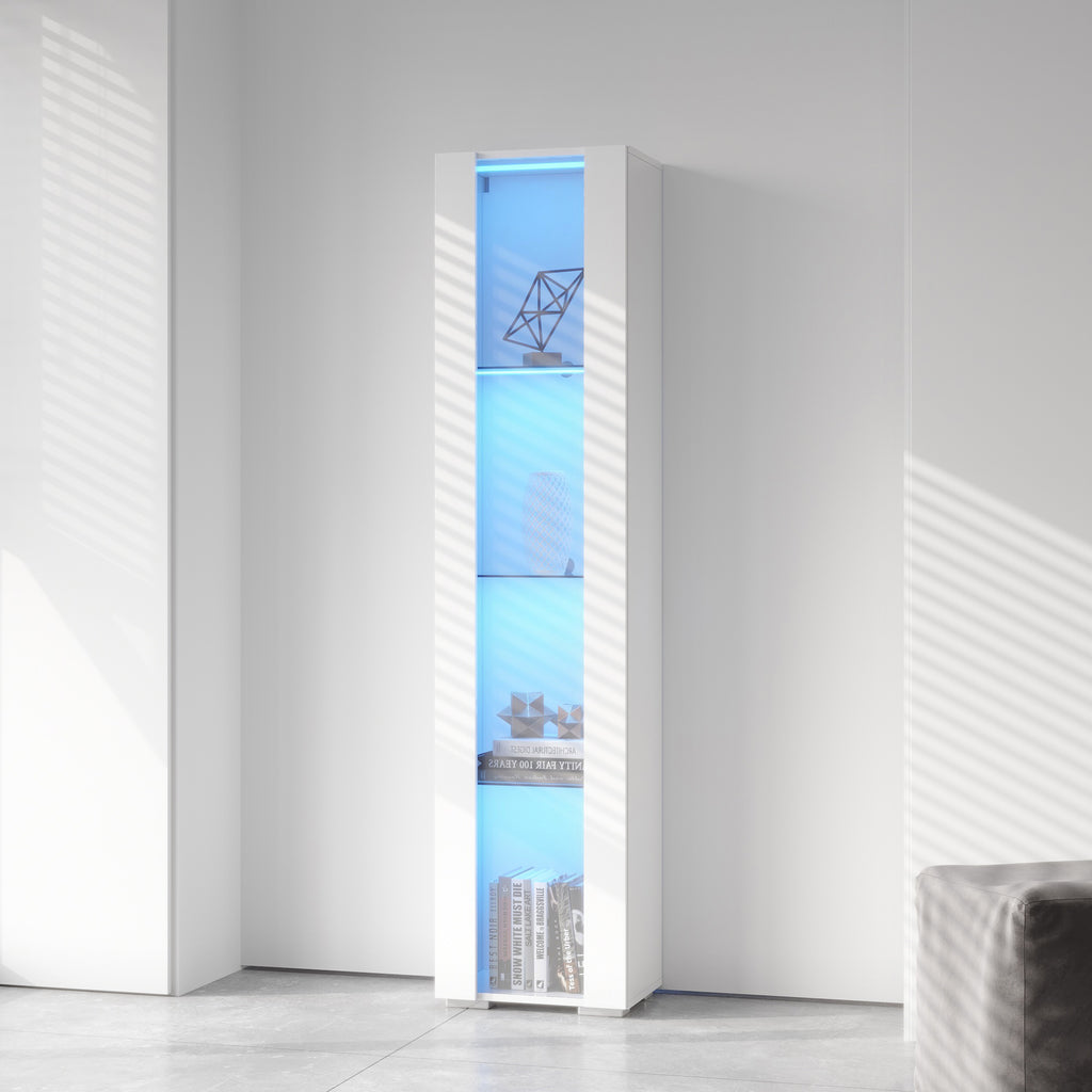 Side Cabinet With Aluminum Strip Lamp