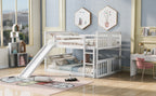 Full Over Full Bunk Bed with Ladder with Slide