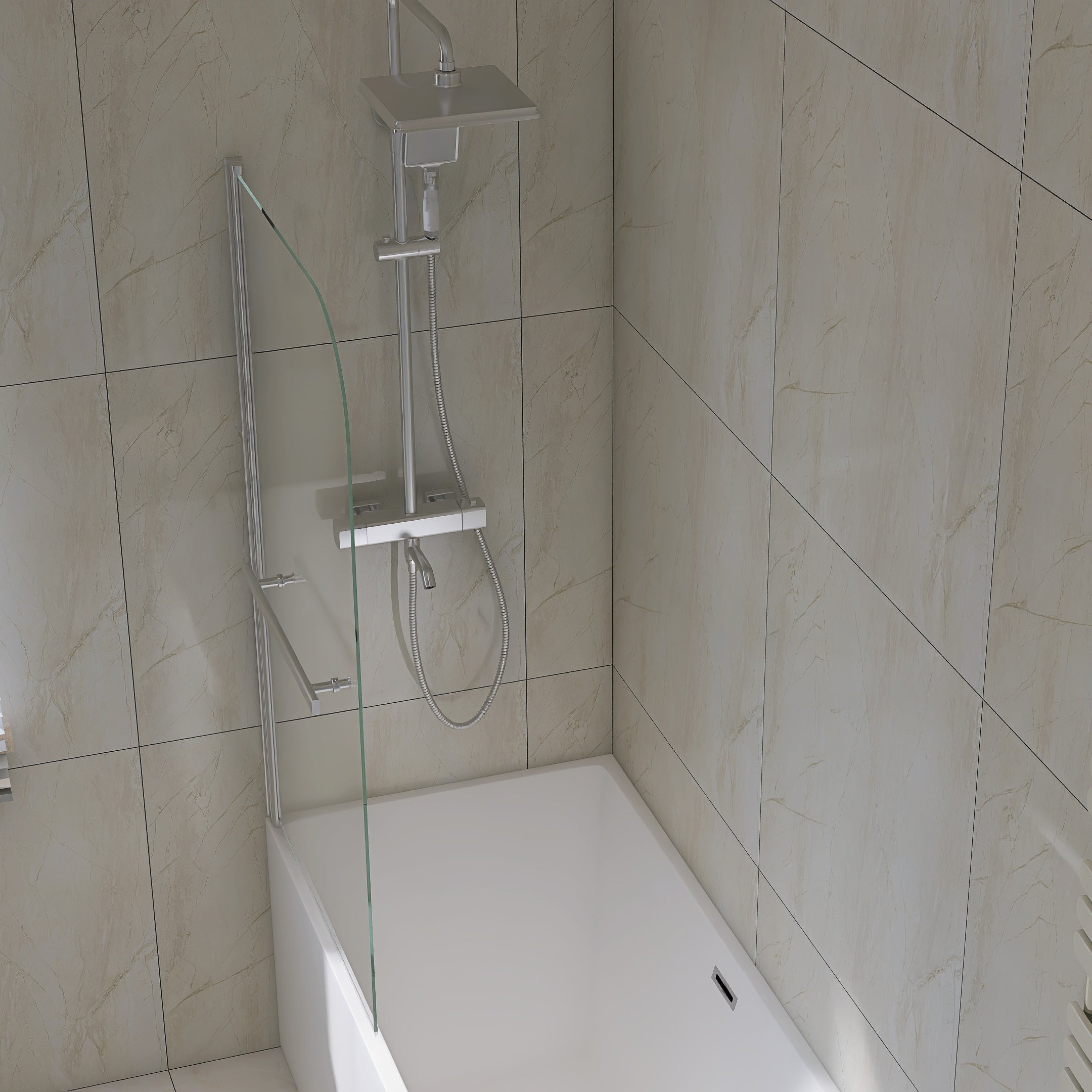 Goodyo 31"X55" Bathtub Shower Screen Frameless Door