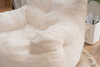 Soft Teddy Fabric Tufted Foam Bean Bag Chair