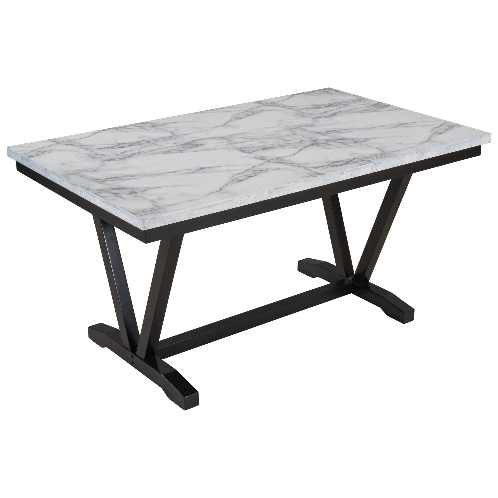 TREXM Modern Style 6-Piece Dining Table Set