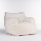 Soft Teddy Fabric Tufted Foam Bean Bag Chair