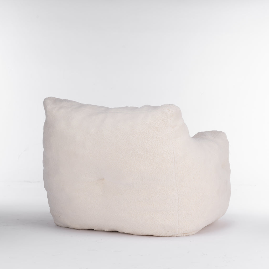 Soft Teddy Fabric Tufted Foam Bean Bag Chair