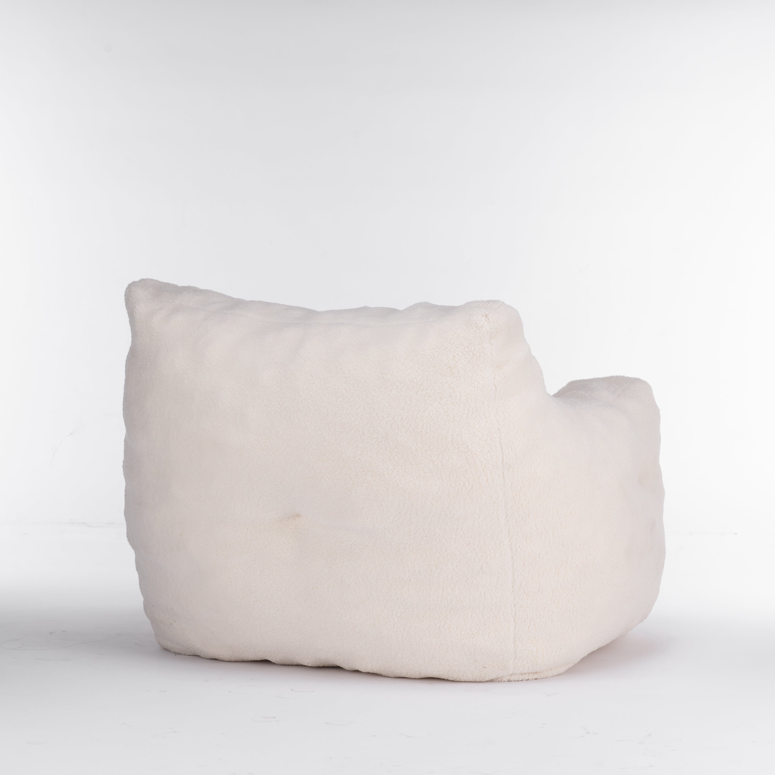 Soft Teddy Fabric Tufted Foam Bean Bag Chair