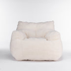 Soft Teddy Fabric Tufted Foam Bean Bag Chair