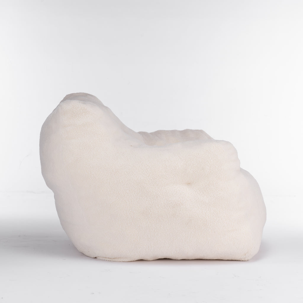 Soft Teddy Fabric Tufted Foam Bean Bag Chair