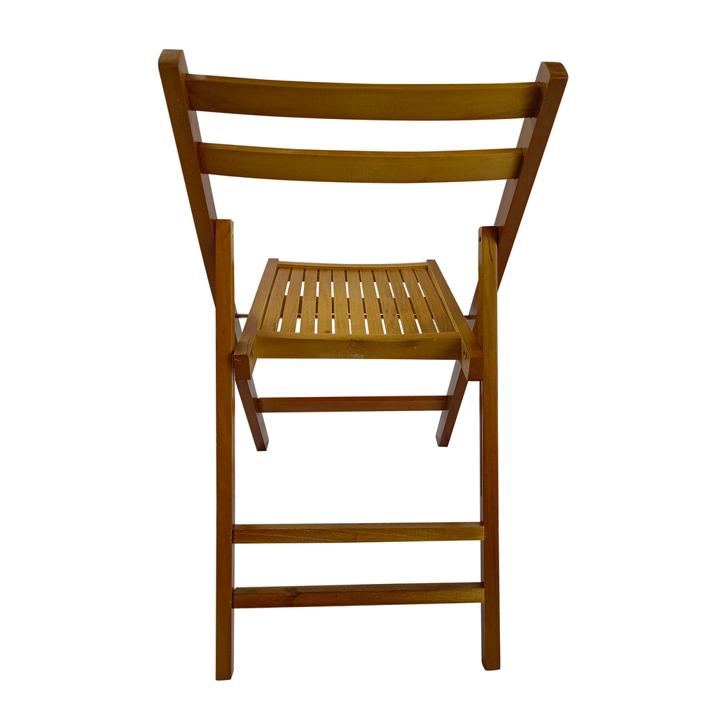 Furniture Slatted Wood Folding Special Event Chair - Set of 4