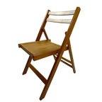 Furniture Slatted Wood Folding Special Event Chair - Set of 4