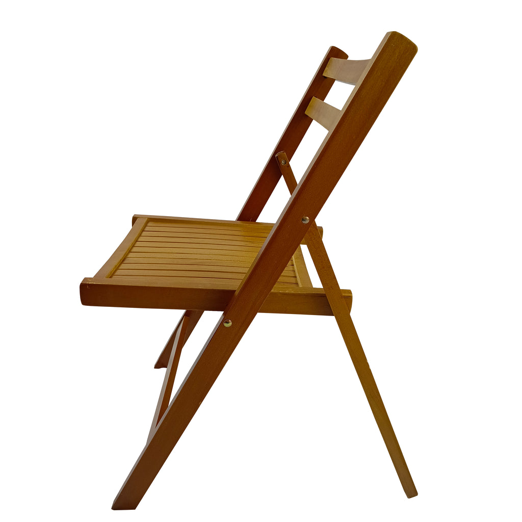 Furniture Slatted Wood Folding Special Event Chair - Set of 4