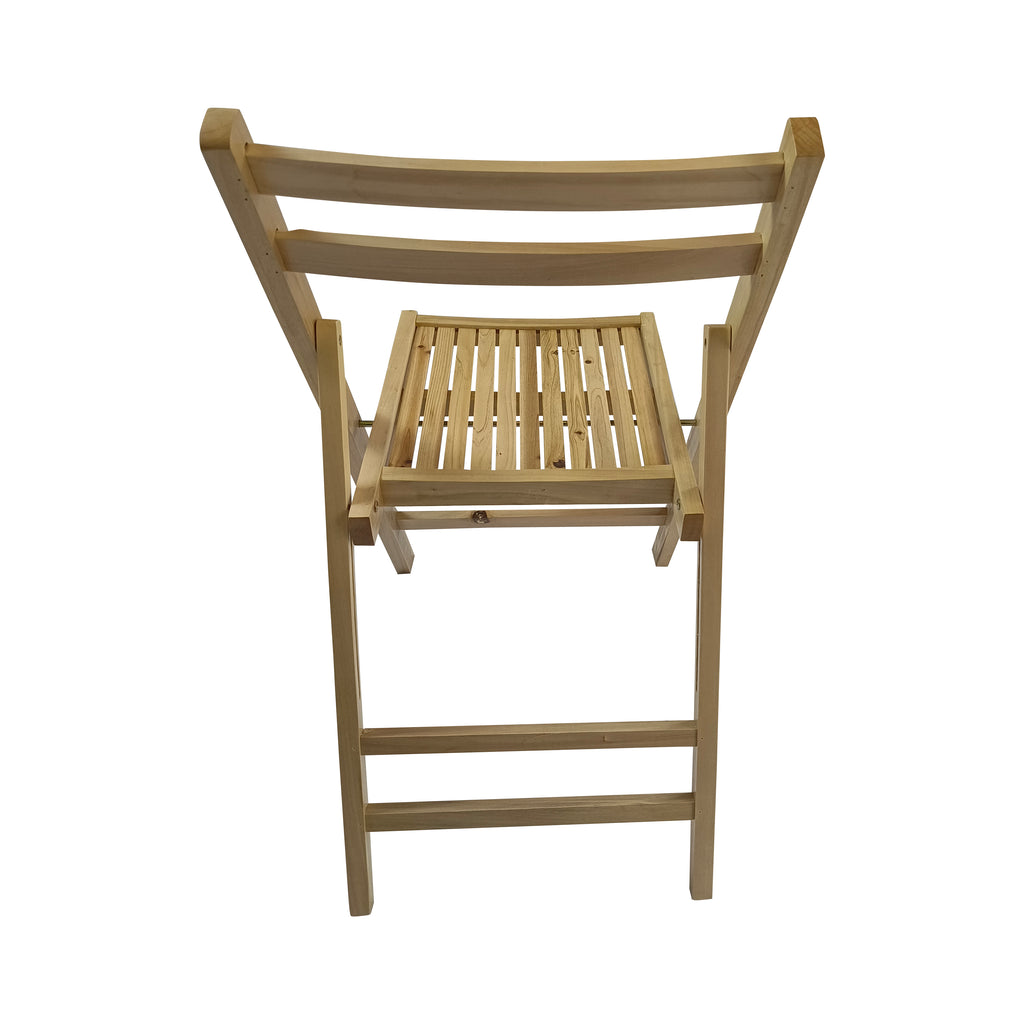 Slatted Wood Folding Chairs - Set of 4