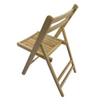 Slatted Wood Folding Chairs - Set of 4