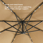 10 FT Solar LED Patio Outdoor Umbrella