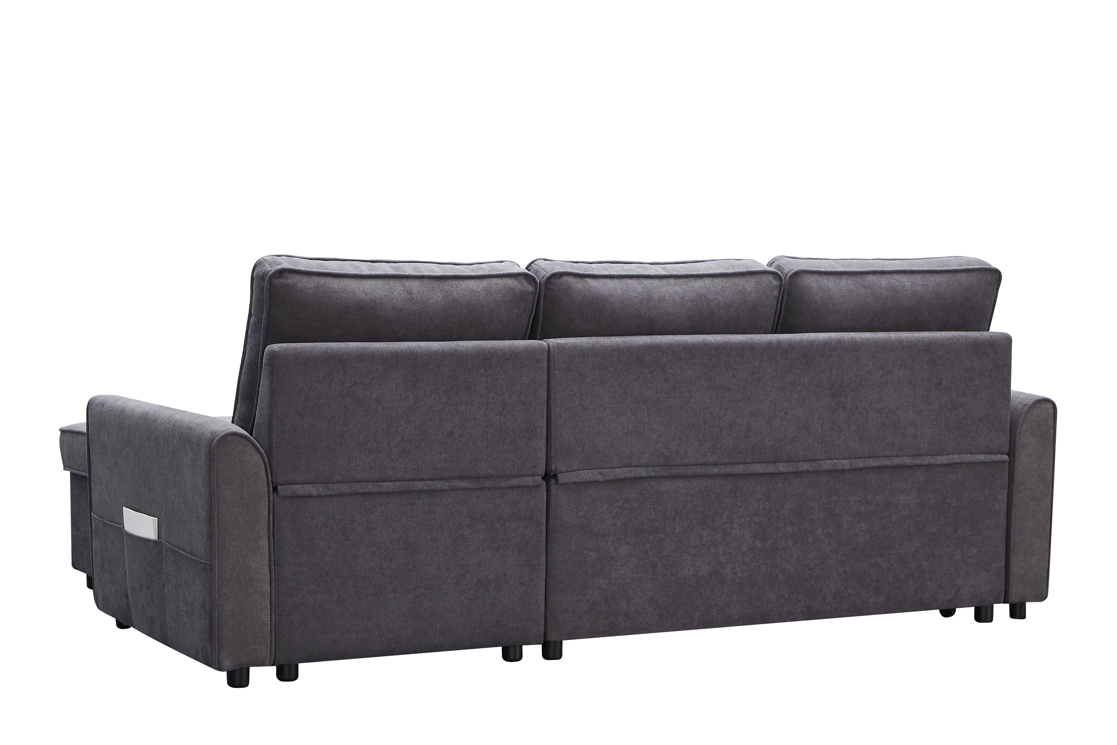 MGEA Modern Modular L-Shaped Sofa Bed with Chaise Longue