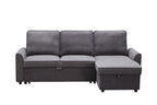 MGEA Modern Modular L-Shaped Sofa Bed with Chaise Longue