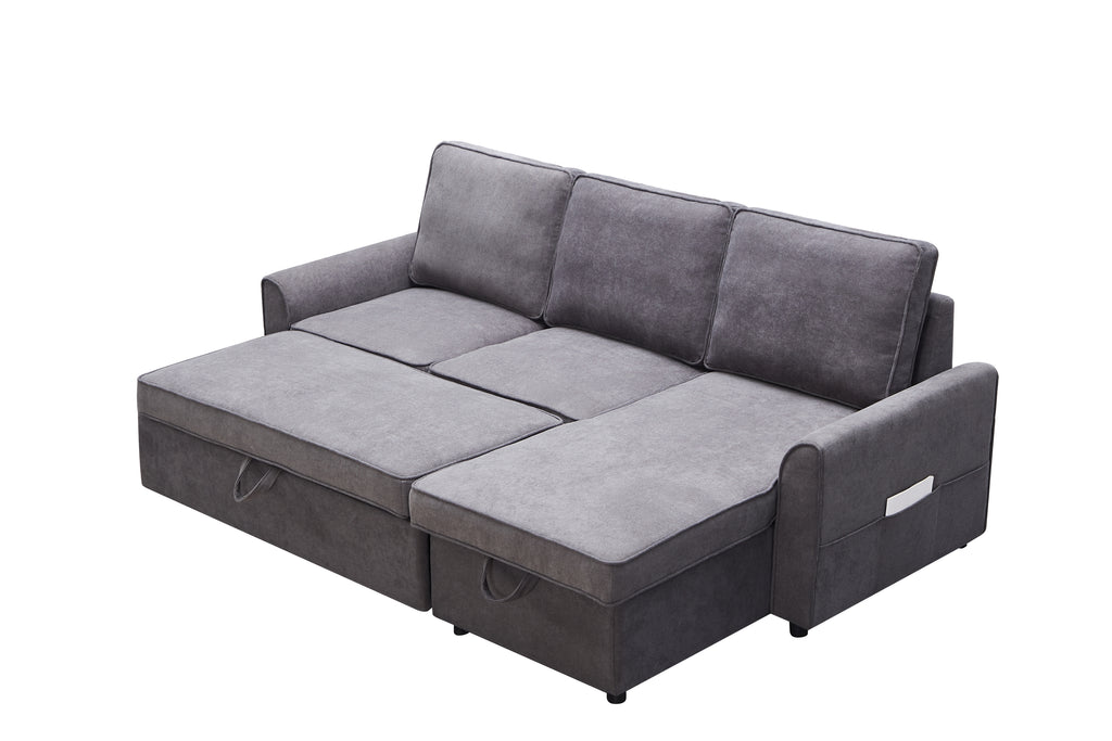 MGEA Modern Modular L-Shaped Sofa Bed with Chaise Longue