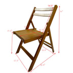 Furniture Slatted Wood Folding Special Event Chair - Set of 4