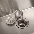 24in Stainless Steel Washing Sink with Faucet Hoses and Drain Head