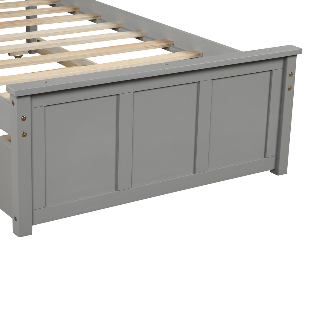 Platform Bed with Twin Size Trundle, Twin Size Frame