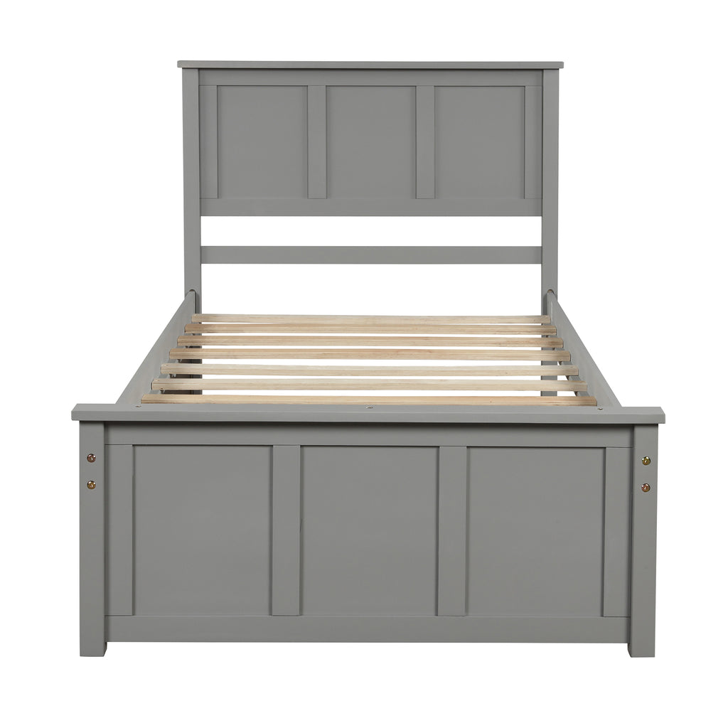 Twin Size Platform Storage Bed with Two Drawers