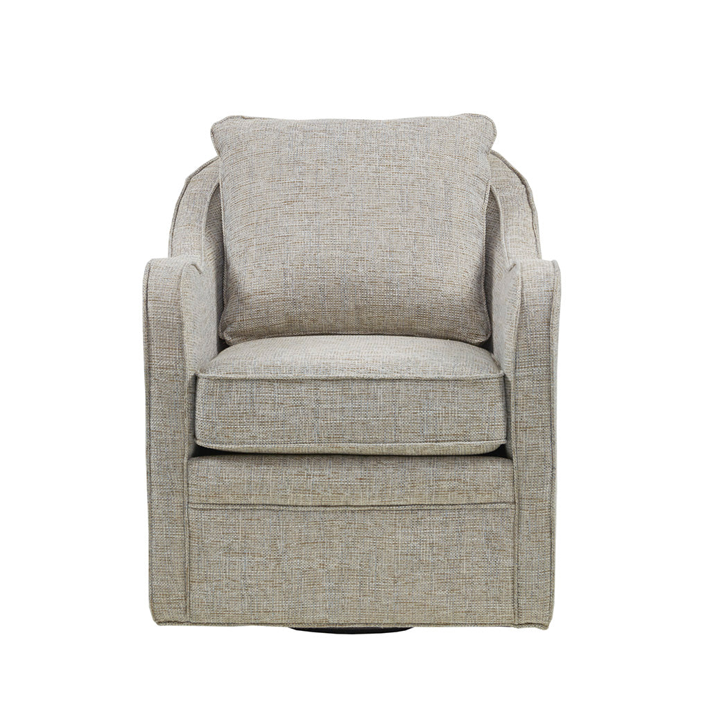 Wide Seat Swivel Arm Chair