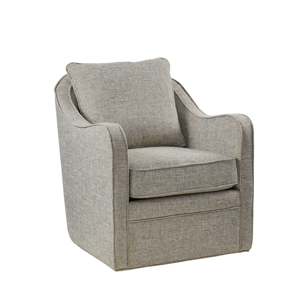 Wide Seat Swivel Arm Chair