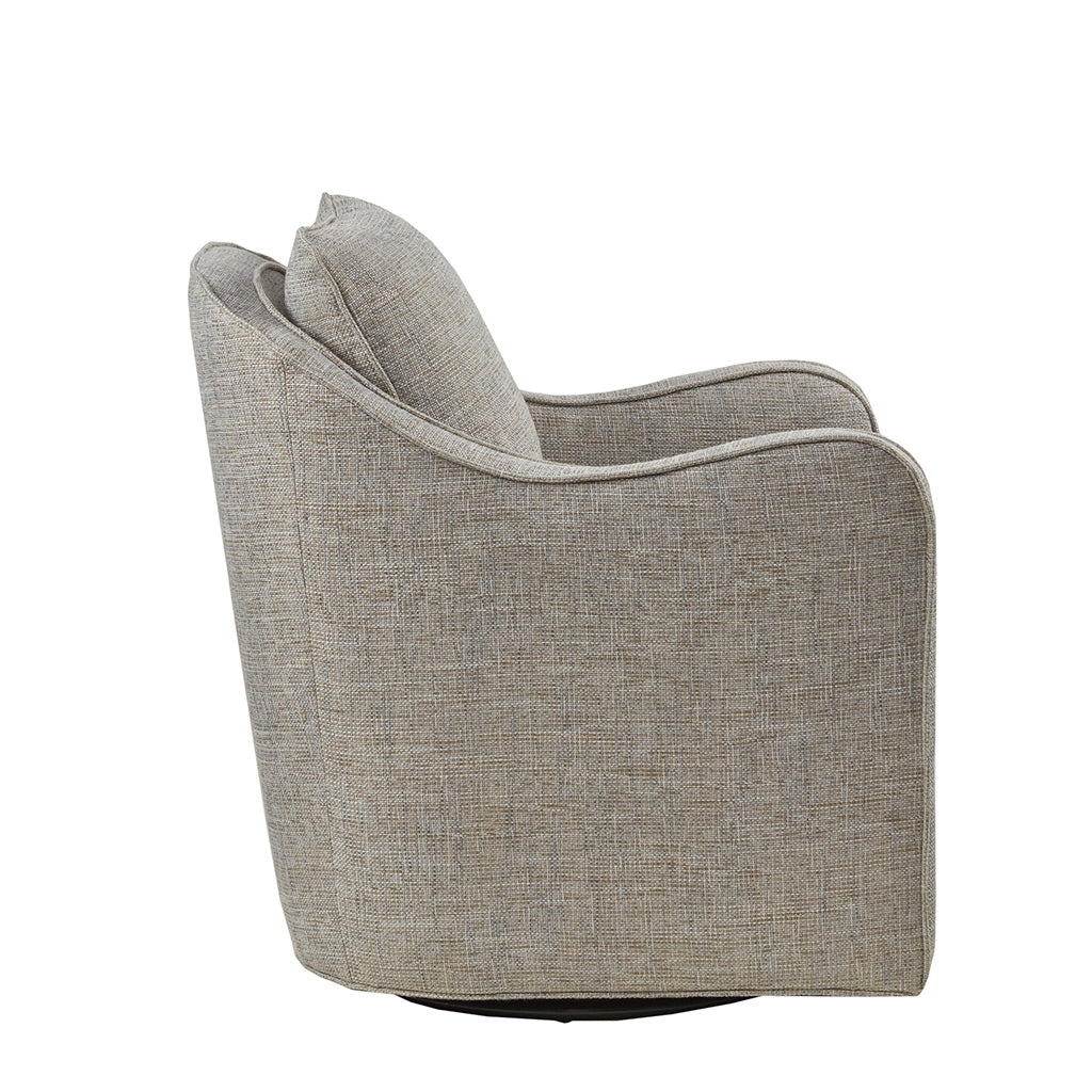 Wide Seat Swivel Arm Chair